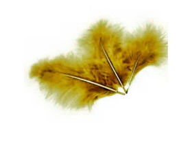 Пір'я декоративне жовте, 10 г (≈100 шт.)