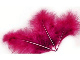 Пір'я для повітряних куль та декору, малинове, 10 г (≈100 шт.)
