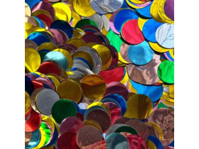 Конфетті кружечки маленькі, мікс металік 15 мм, 50 грам