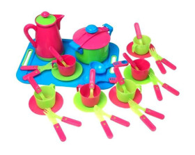 04-426 Посуда 35 предм, с подносом (6шт)