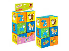 Кубики м'які MC 090601-02 кубиків "Ферма" (20) "Масік", 6 кубиків, в пакеті