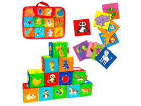 Кубики м'які MC 090601-04 кубиків "Тваринки" (20) "Масік", 12 кубиків, в пакеті