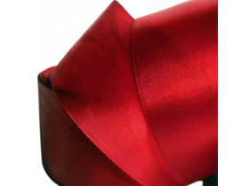 Стрічка атласна 5см червона 33м