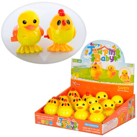 Цыпленок 768-12-13 (432шт) заводной, 9см, 12шт(2 вида) в дисплее