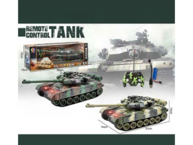 Танк на радіокеруванні 163 E 8302 A масштаб 1:24 підсвічування звуки рухома башта гусеничний акум
