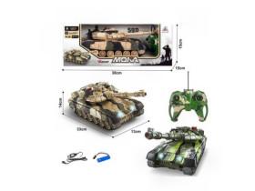 Танк на радіокеруванні 2056 звук підсвічування акумулятор 3.7V масштаб 1:18