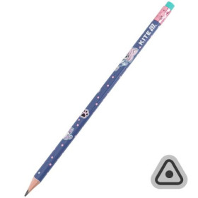 Олівець графітний Kite, з гумкою, тригранний K26-046-1 Be Friends