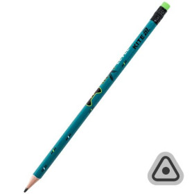 Олівець графітний Kite, з гумкою, тригранний K26-046-2 Next Level