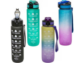 Пляшка для води пластик 900мл з трубочкою 6921J