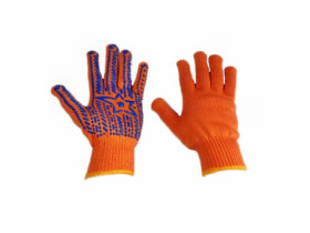 Рукавиці робочі оранжеві зірка (12пар)
