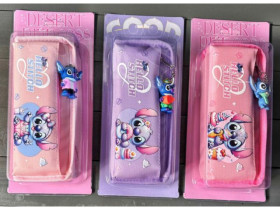 Пенал-косметичка 51730 з брелком "Стіч" 2змійки (36шт)