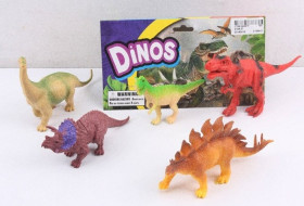 Динозавры 3198-27 (120шт/2),5 видов, в пакете 20см