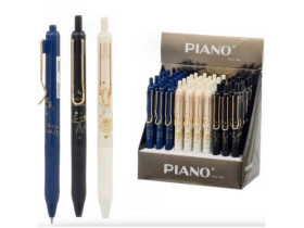 Ручка масляна синя атоматична 0,7 мм PТ-016 Piano (50шт)