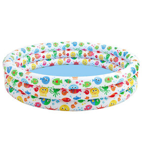 Бассейн 56440 (6шт) разноцветный всплеск, 3 кольца, 481л, 168 -41см