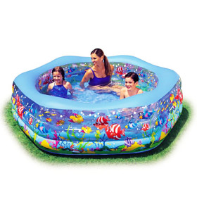 Басейн 56493 (3шт) надувне дно191-178-61см 541л