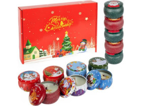 Свічка ароматизована у залізній баночці Новий Рік 8682 (12шт)