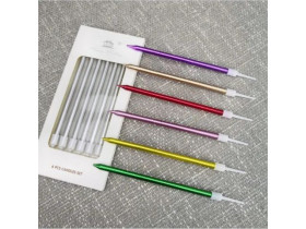 Свічки для торта Хром асорті 6шт 0015-01