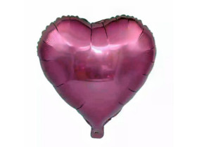 Куля фольгована серце рожевий металік, 10" (25 см), Китай 3326-0012