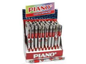 Ручка масляна PT-500 Piano Yubtle червона 0,7мм (50шт)