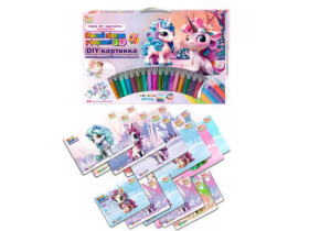 Малюй піском 44323 (12) "4FUN Game Club",24 картки,16 кольорів піску,6 мольбертів,щітка,в коробці