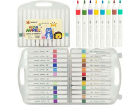 Маркер акриловий, 24 кольори, A-911-24, у пластиковому боксі