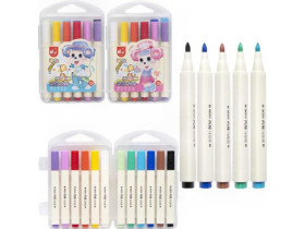 Маркер акриловий, 12 кольорів, 256-12, м'який наконечник, у пластиковому боксі