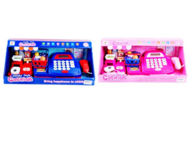 Кассовый аппарат 8388D/-2 (24шт/2) 2 вида,св-зв,кальк,продукты,корзина,весы,сканер в кор. 41*19*18cм