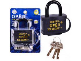 Замок навісний 60мм гумовий захист  X2-83 (72шт)