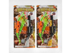 Набір зброі 398 С-47, 2види зброі,стріли на присосках,на листі