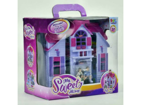 Будиночок F 611 (18) два поверхи, 3 фігурки персонажів, домашній улюбленець, меблі