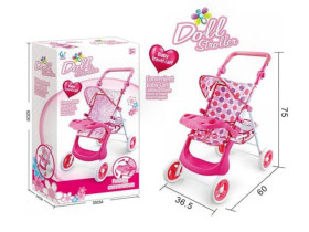 Тележка для куклы 6601 AH-2/3/4 (8/2) корзина, дополнительная полочка, в коробке