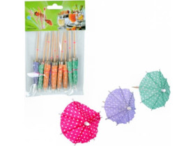 Набір коктейльних парасольок С10-69, малі, 10 шт. (12 уп.)