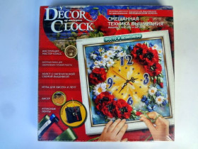 Декор годинник DC-01-01,,,05 (полотно,бісер,стрічки)