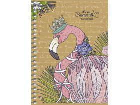 Блокнот А6 6026 б/л.пруж.крафт крем 80арк Школярик (4/144)