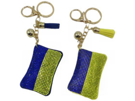 Брелок 135-24 стрази "Прапор України" 6,5см (12шт)
