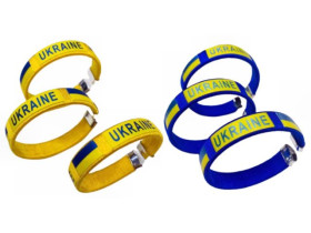Браслет 366-4 пластик. "Ukraine" діаметр 6см*1,8см (100*12)