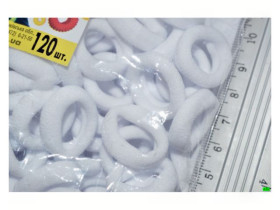 Резинка 01-81 нейлон біла 120шт