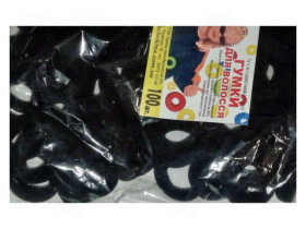 Резинка 01-83 нейлон чорна 100шт