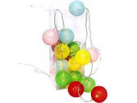 Гірлянда електрична "Кулі нитка" D6см 20шт 4м 6261-1