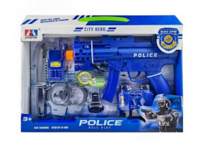Поліцейський набір  P 03 (36) автомат зі світл.звук, наручники,в кор-ці