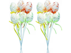 Набір "Яйця декоративні" на паличці, фольга, 19 см, 6 шт., 203424 (1 уп.)