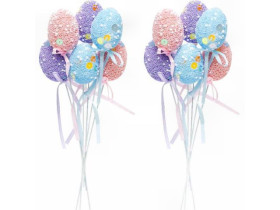 Набір "Яйця декоративні" на паличці, 19 см, 6 шт., 203411 (1 уп.)