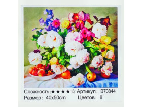 Картина за номерами+Алмазна мозаїка 70844, 40*50см