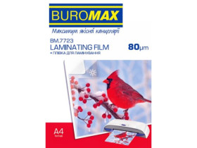 Плівка для ламінування BUROMAX 80мкм, A4 (216x303мм), 100 шт 7723