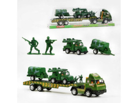 Трейлер 871 D військовий, ракетна установка з причепом, ігрові фігурки, інерція, у слюді