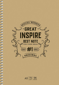 Тетрадь А5 6071К кл.пруж.крафт крем 96л.Школярик (1/54)