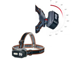 Ліхтарик налобний світлодіодний акумулятор 7*4см (1LED+3SMD) 1200mah SQ-802