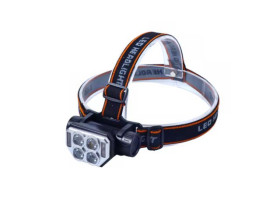 Ліхтарик налобний світлодіодний акумулятор 8.5*4.5*6см (4LM+2+2SMD) 1200mah SQ-814