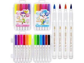 Фломастер - пензлик 12 кольорів 228-12 "Water color pen" у пластиковому боксі