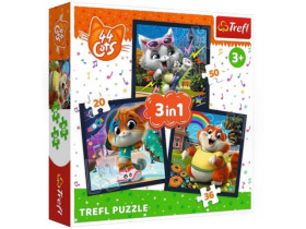 Пазли 34865 (3в1) Познайомтесь з кошенятами / Trefl